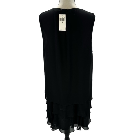 Lauren Ralph Lauren Sleeveless Layer Bottom Midi Dress - Black - size 16 - Picture 4 of 11